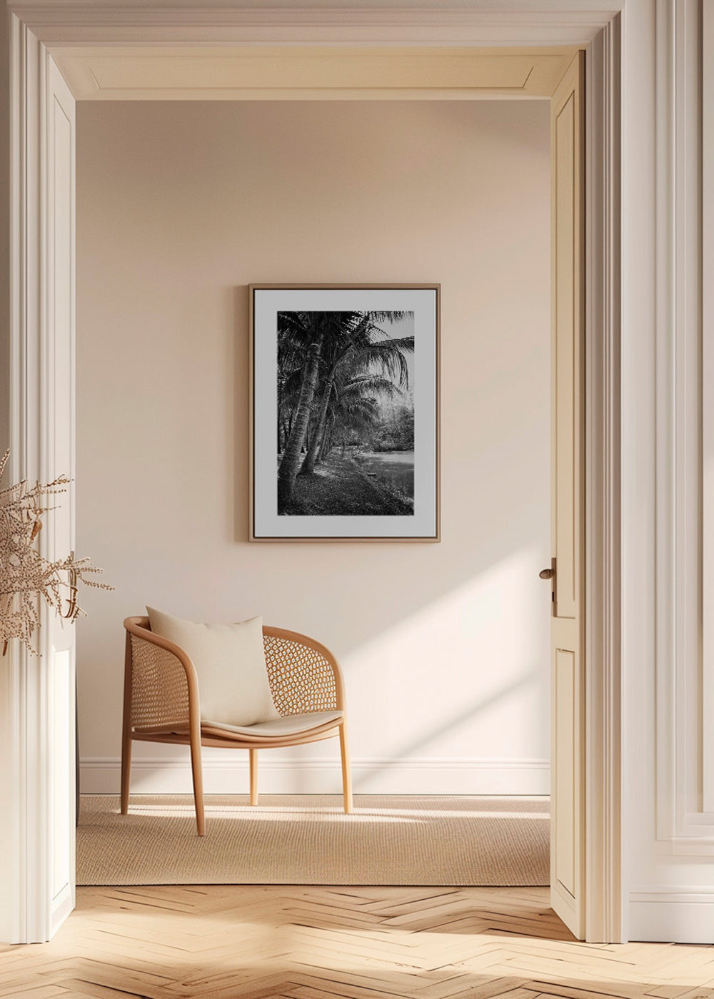 Pionowy pejzaż z palmami — fotografia