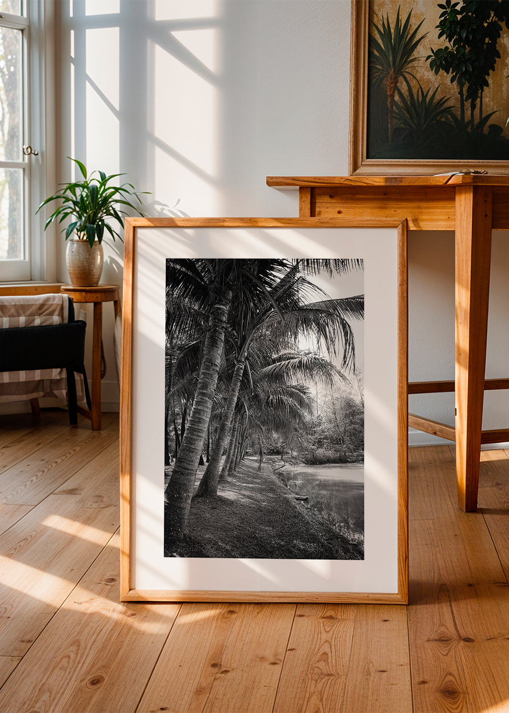 Pionowy pejzaż z palmami — fotografia