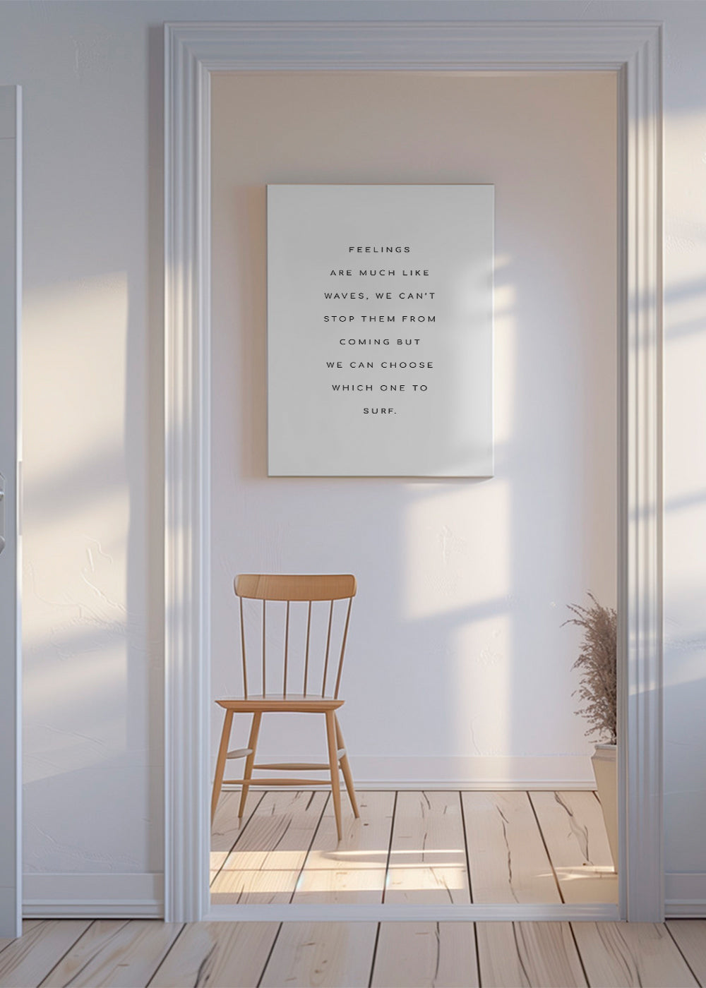 Czarno-biały plakat typograficzny z cytatem