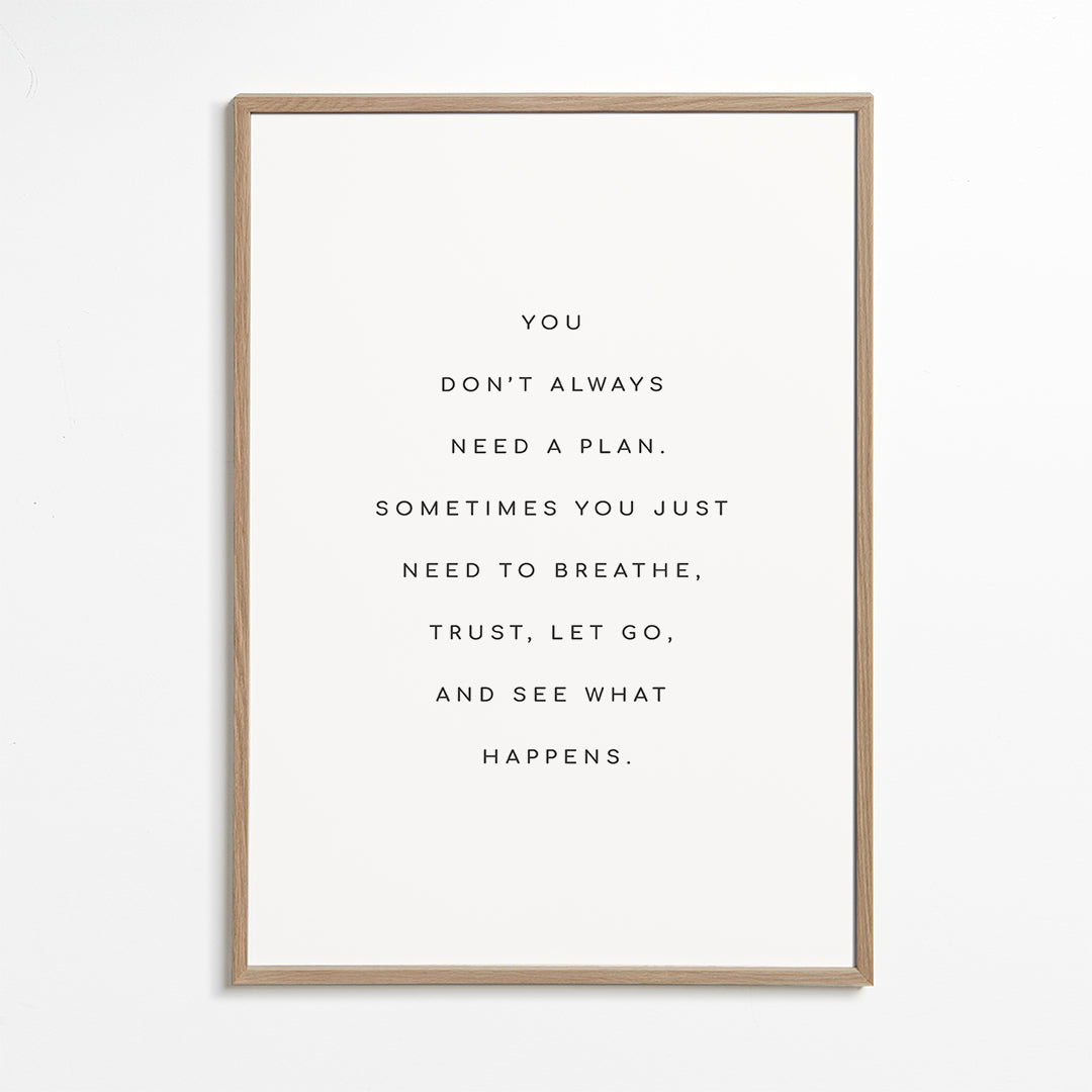 Minimalistyczny plakat z cytatem typograficznym