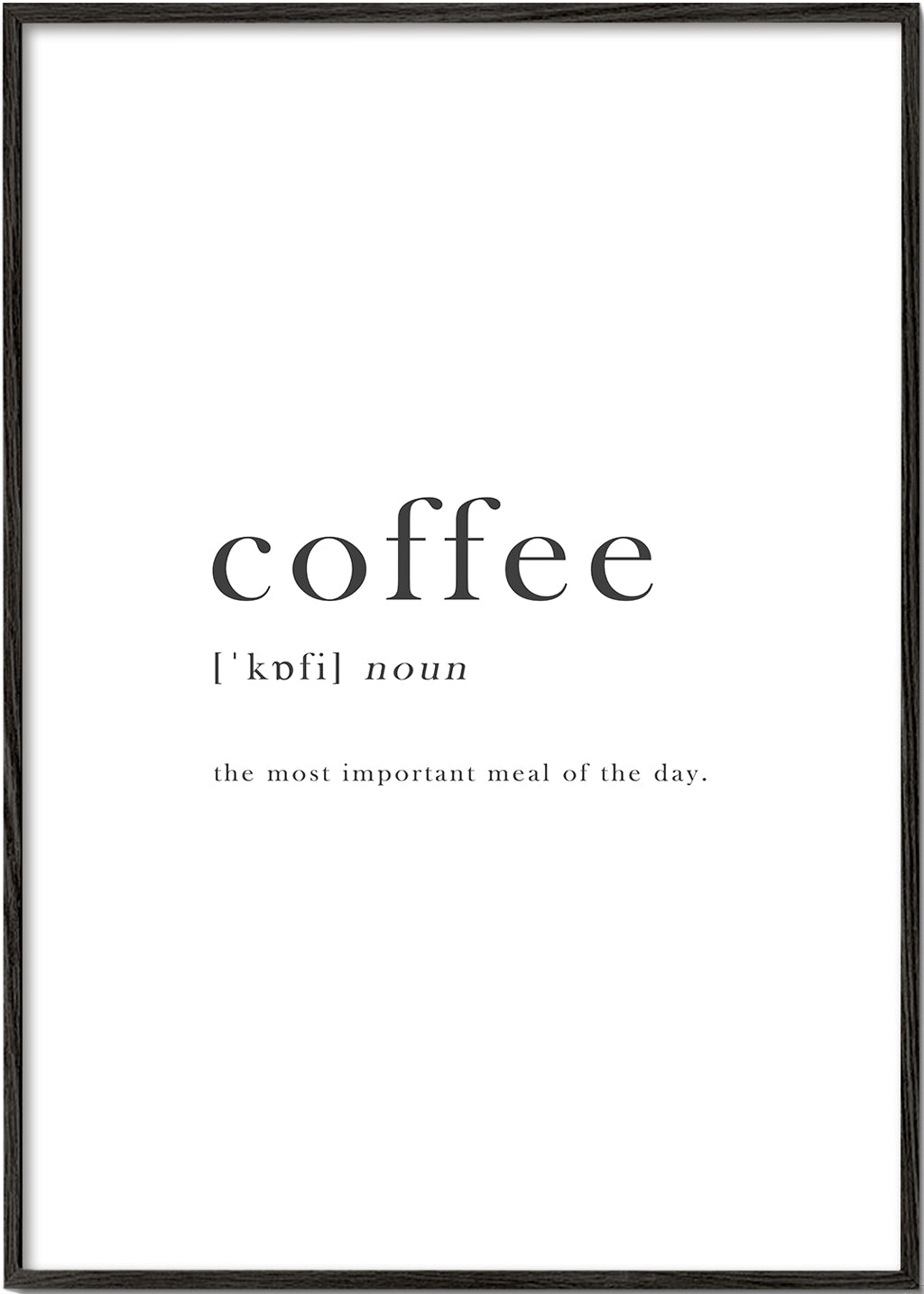 Sztuka do kuchni minimalna typografia 'coffee'