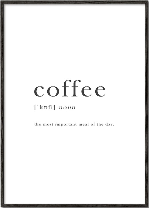 Sztuka do kuchni minimalna typografia 'coffee'