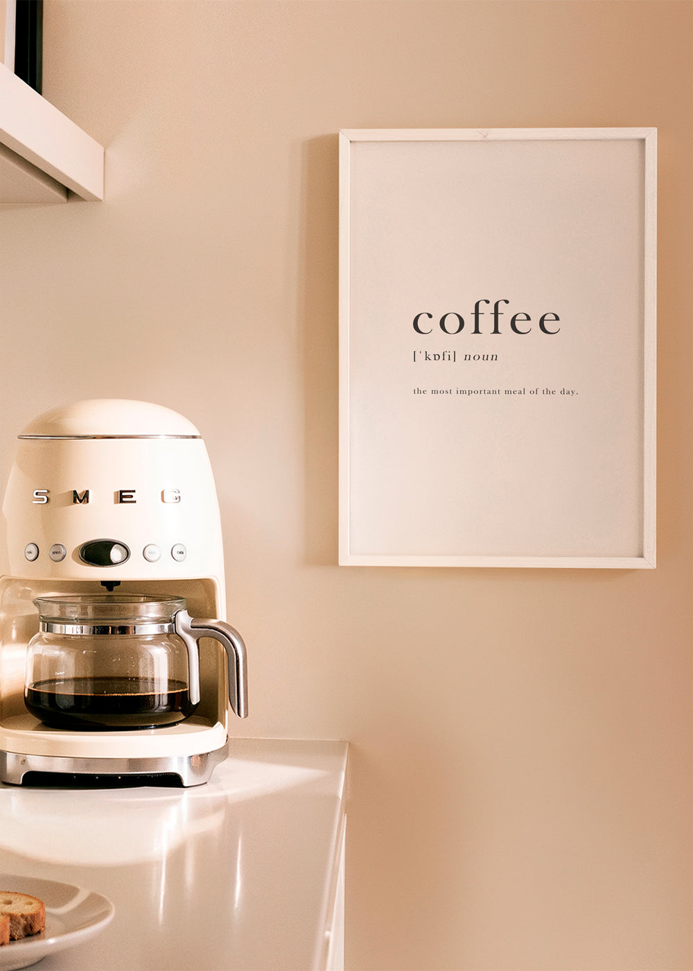 Sztuka do kuchni minimalna typografia 'coffee'