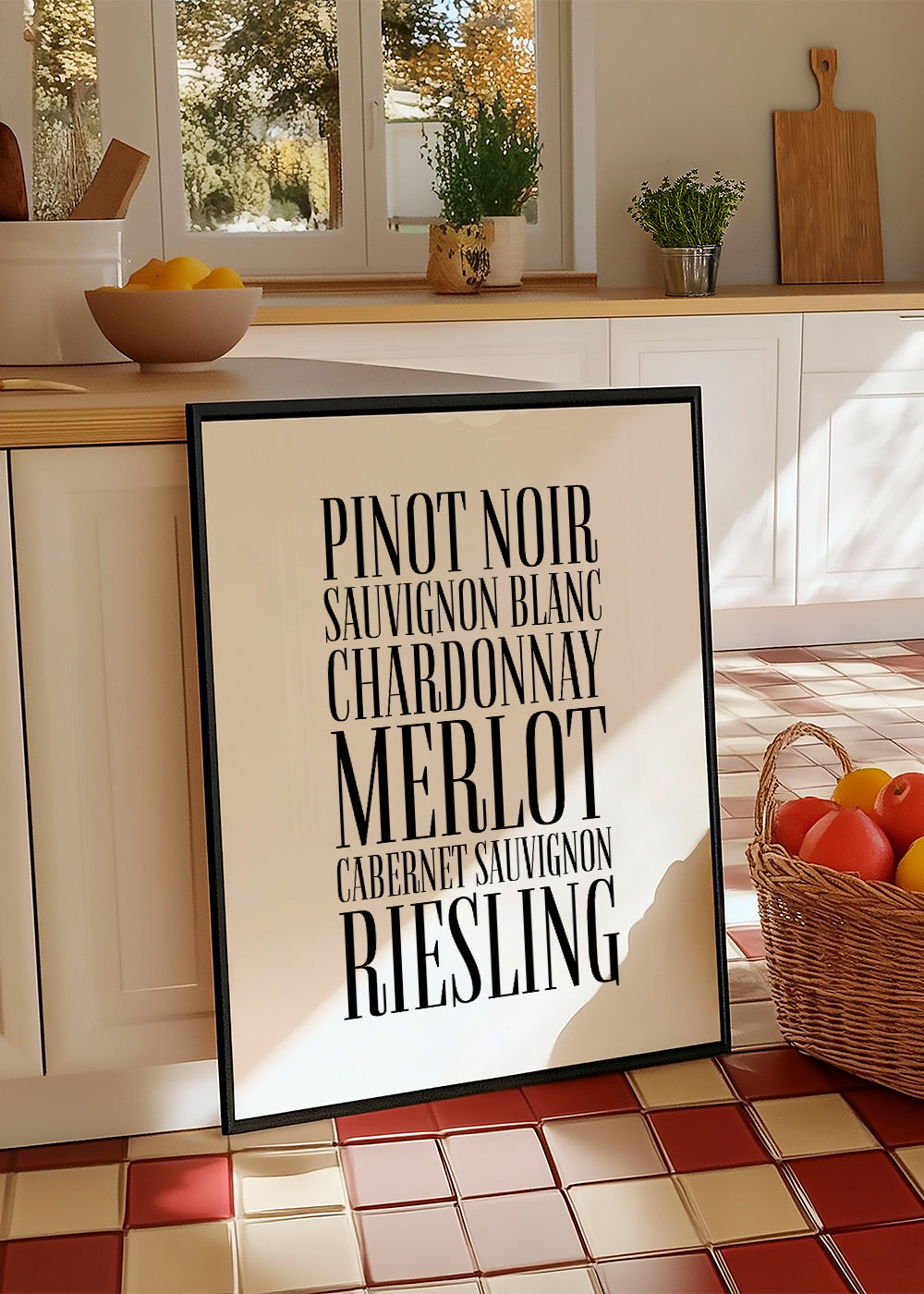 Sztuka do kuchni: typograficzny plakat wina