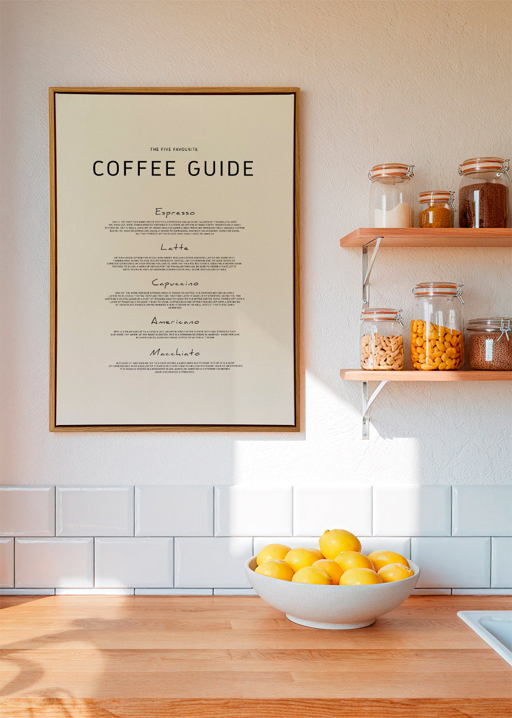 Sztuka do kuchni: Coffee Guide typograficzny