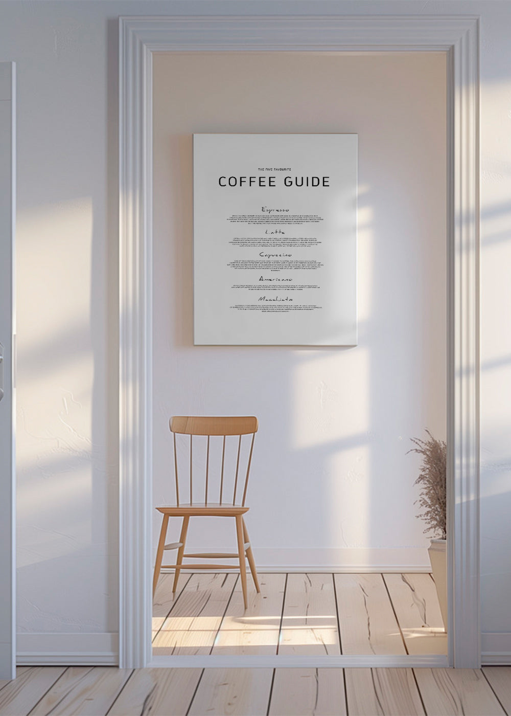 Sztuka do kuchni: Coffee Guide typograficzny
