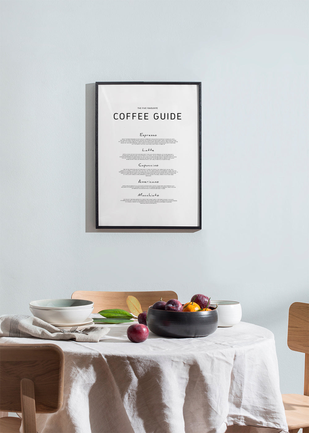 Sztuka do kuchni: Coffee Guide typograficzny