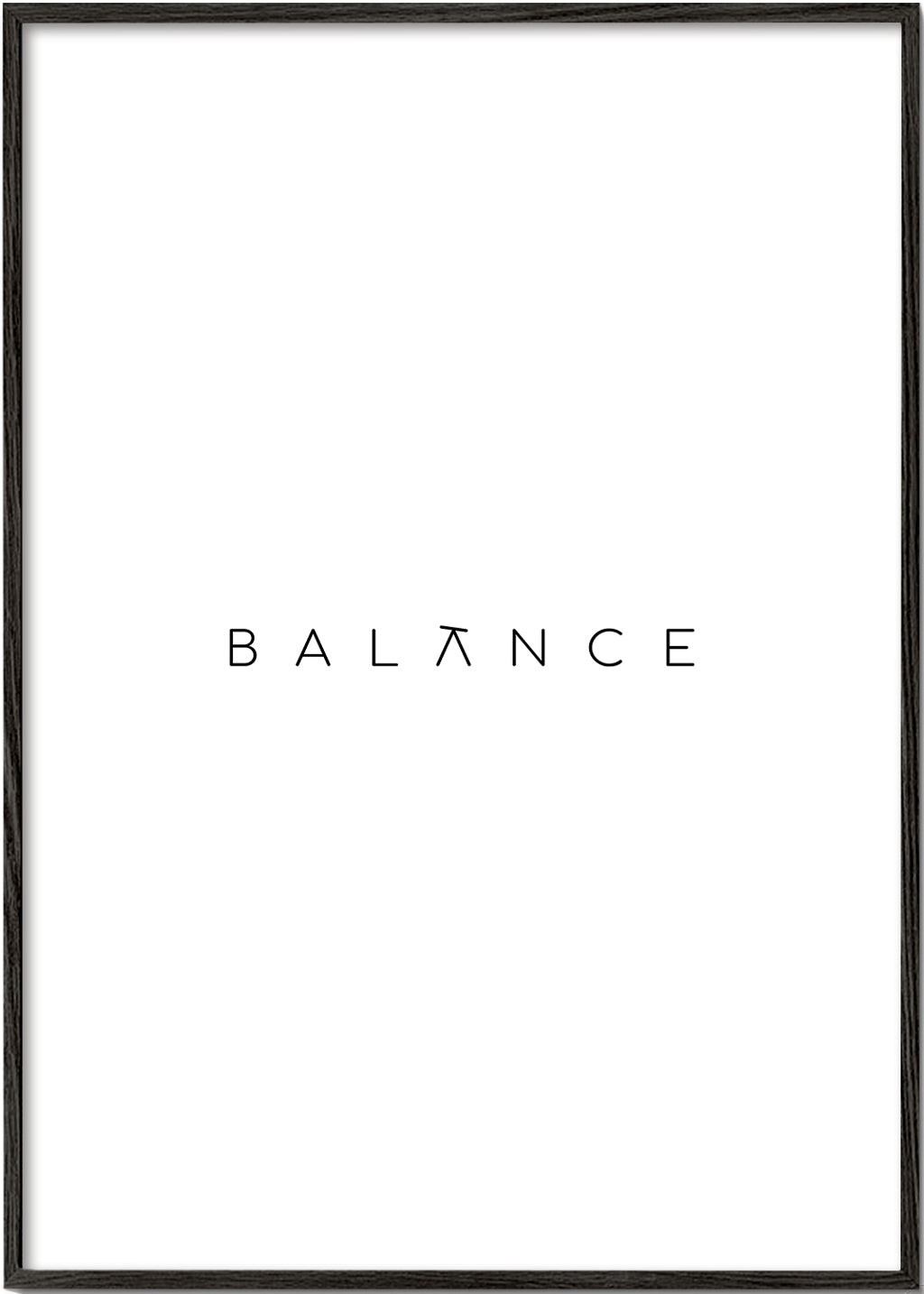 Minimalistyczny plakat Balance typografia