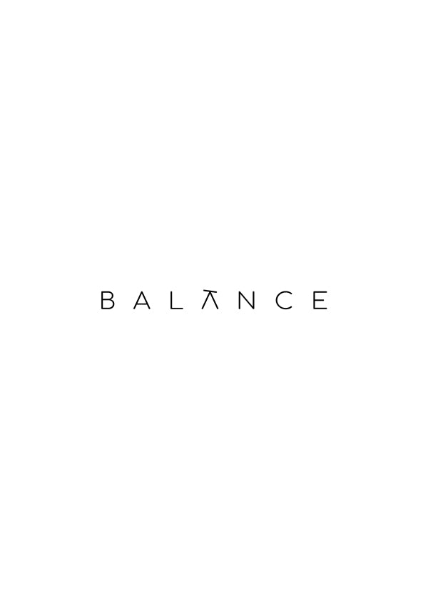Minimalistyczny plakat Balance typografia