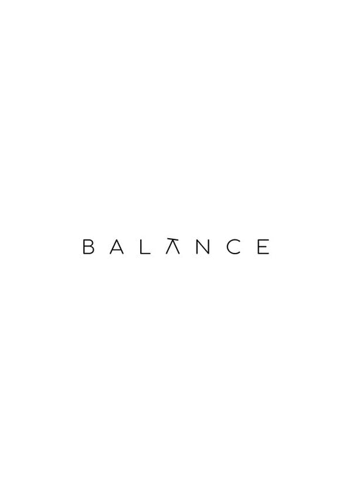 Minimalistyczny plakat Balance typografia