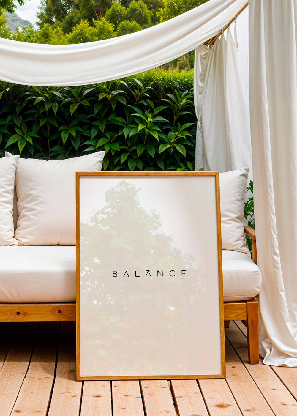Minimalistyczny plakat Balance typografia