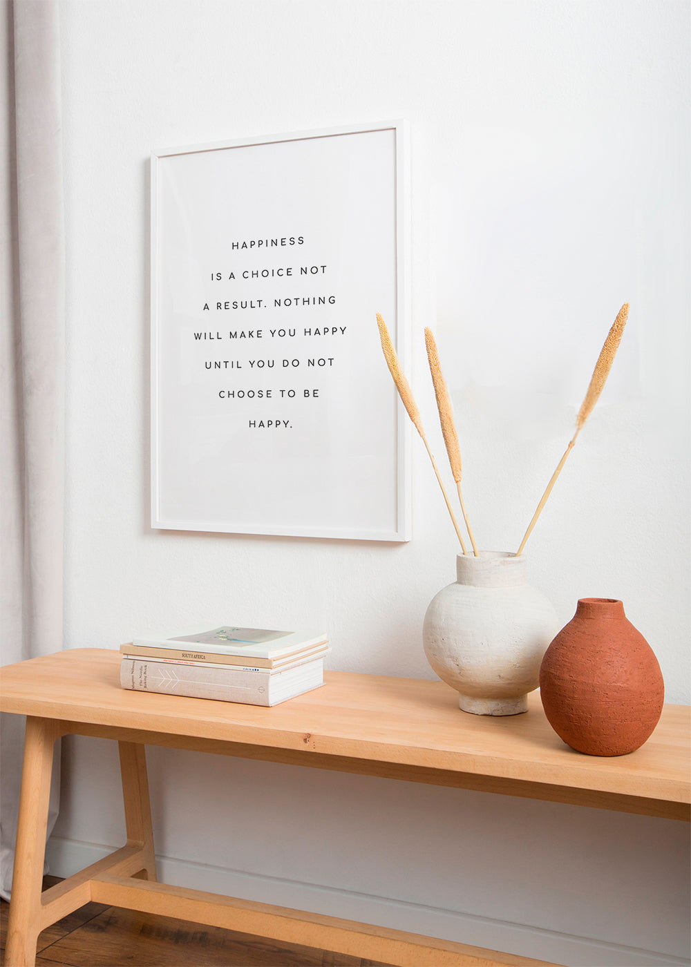 Minimalistyczny plakat z cytatem typograficznym