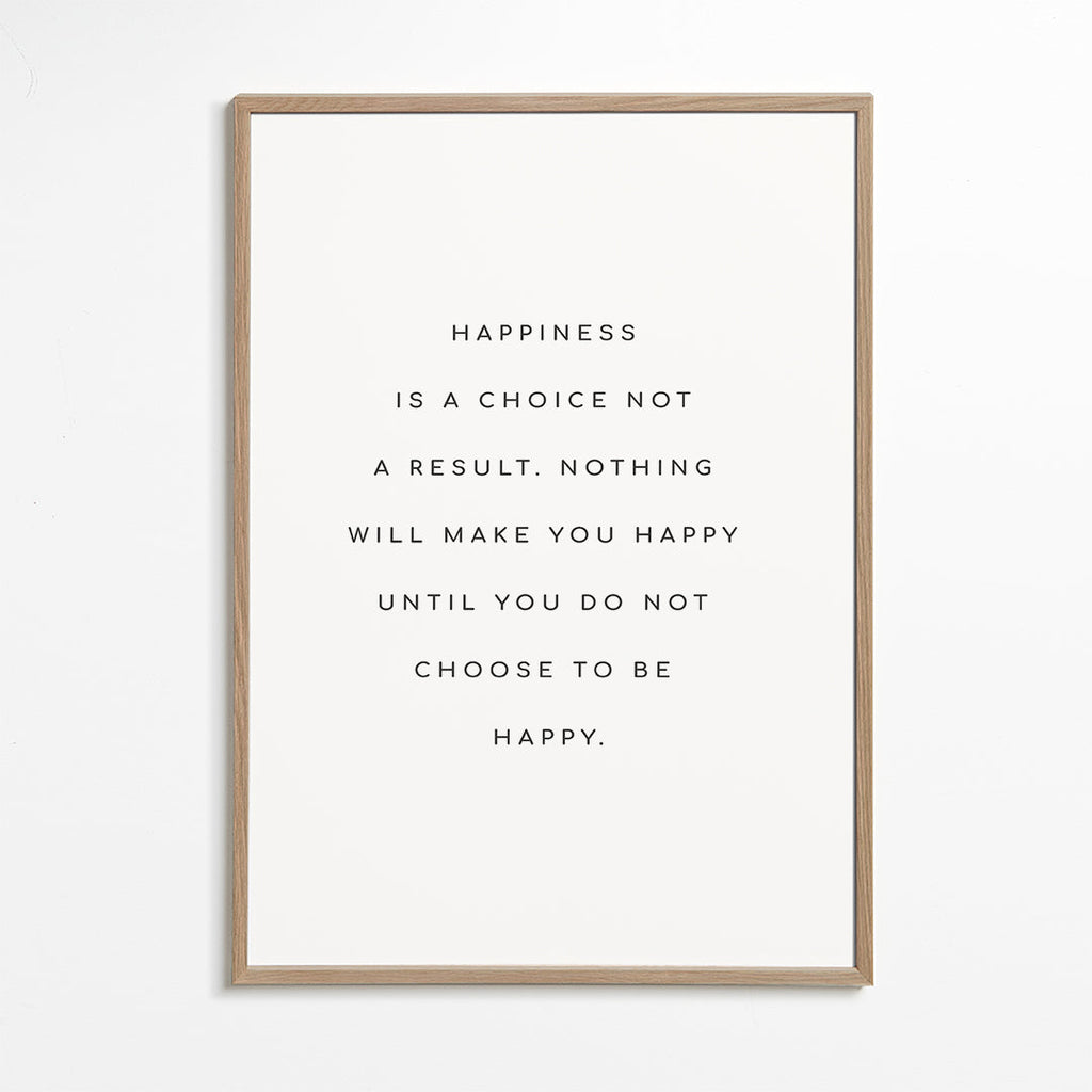 Minimalistyczny plakat z cytatem typograficznym