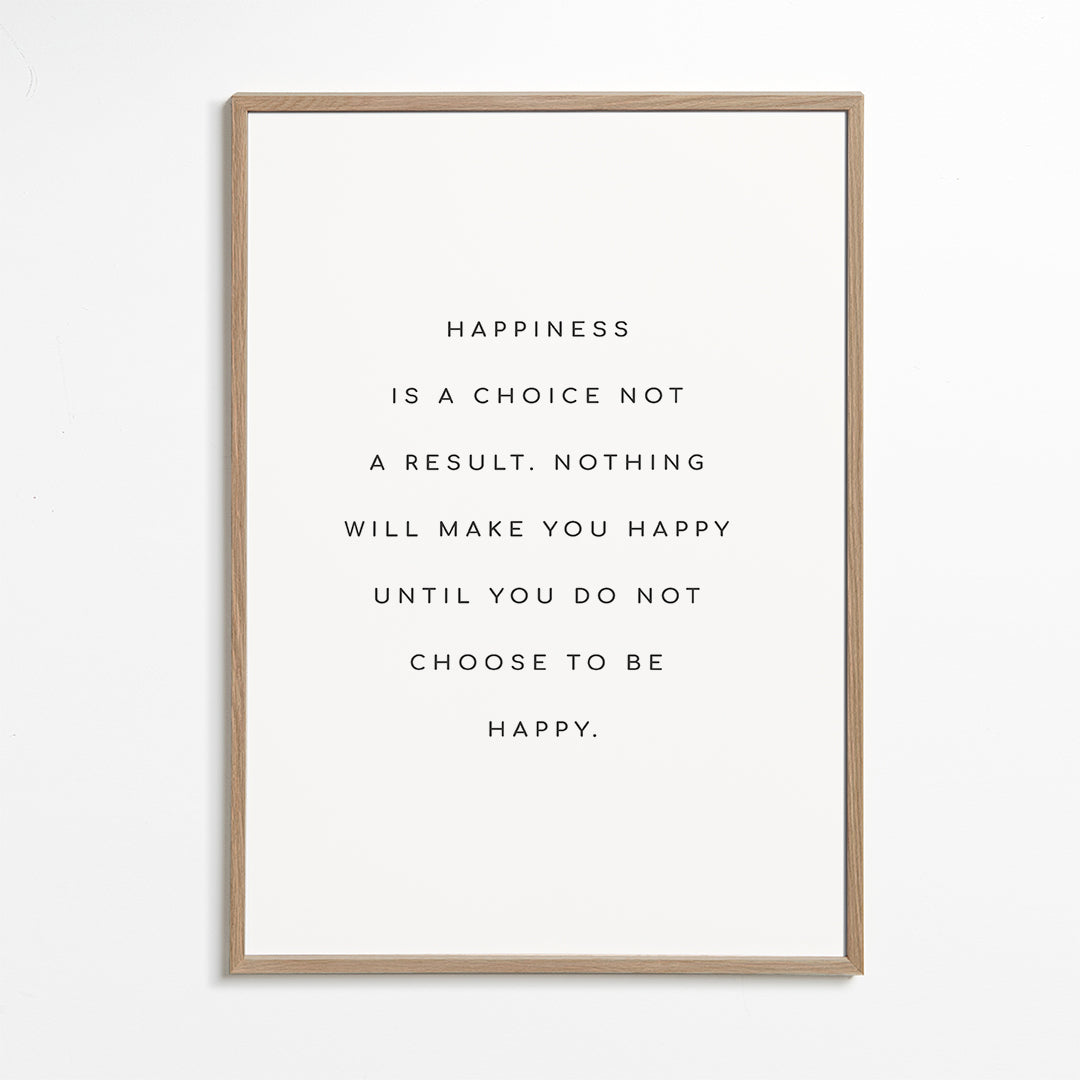 Minimalistyczny plakat z cytatem typograficznym