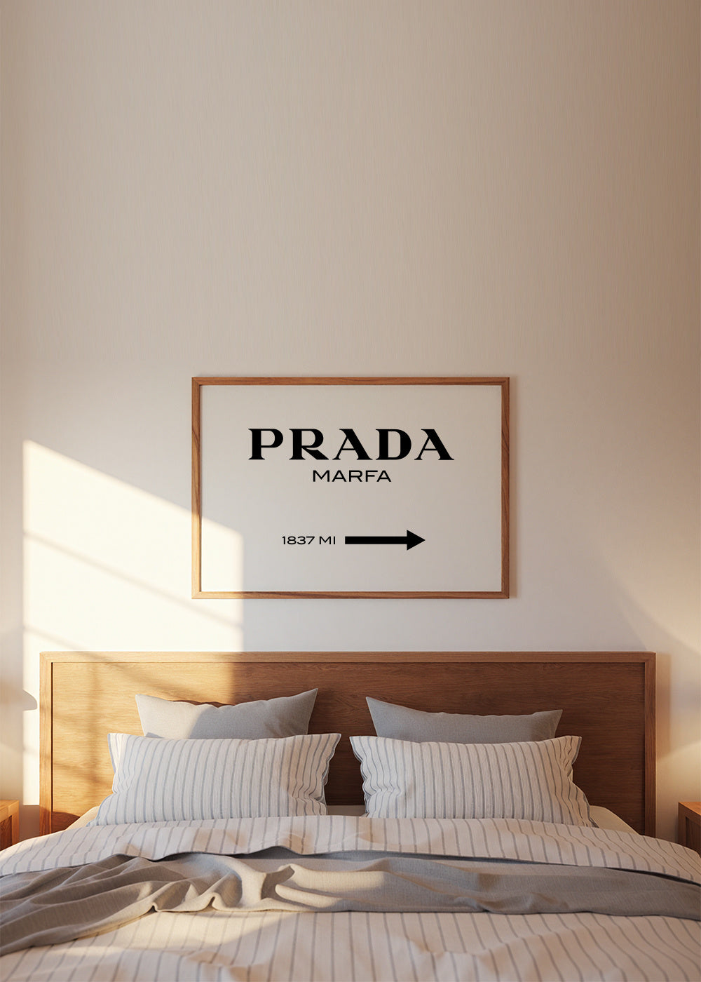 Prada Marfa - Framed poster in an interior