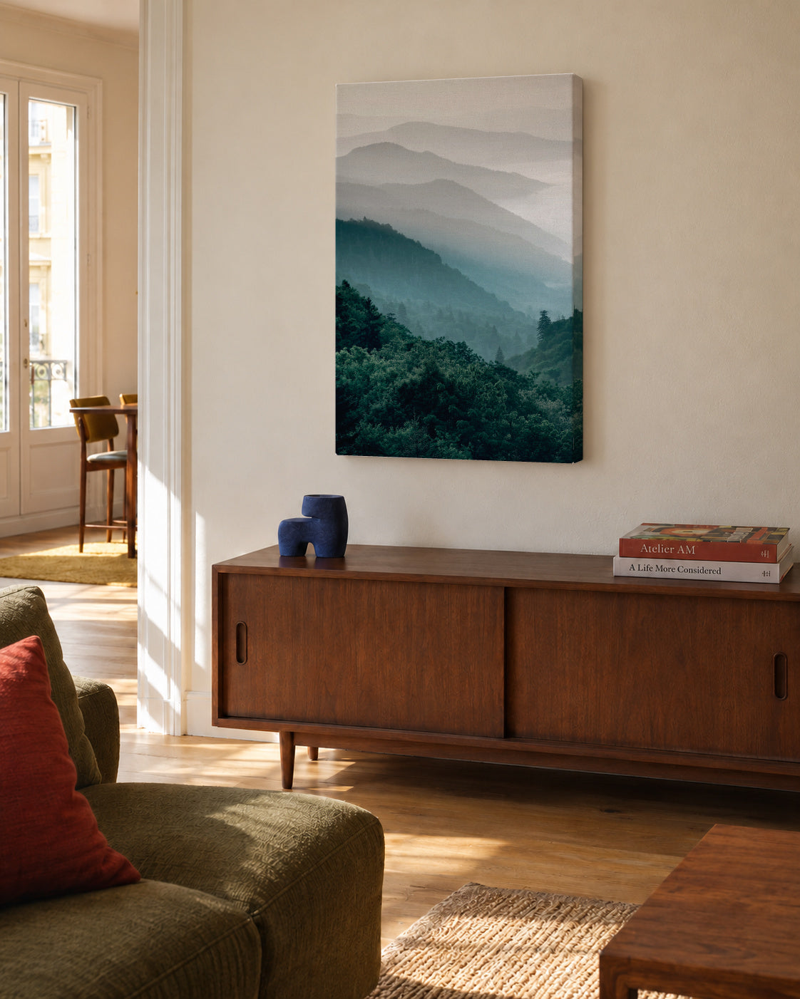 Forest - Unframed canvas in an interior