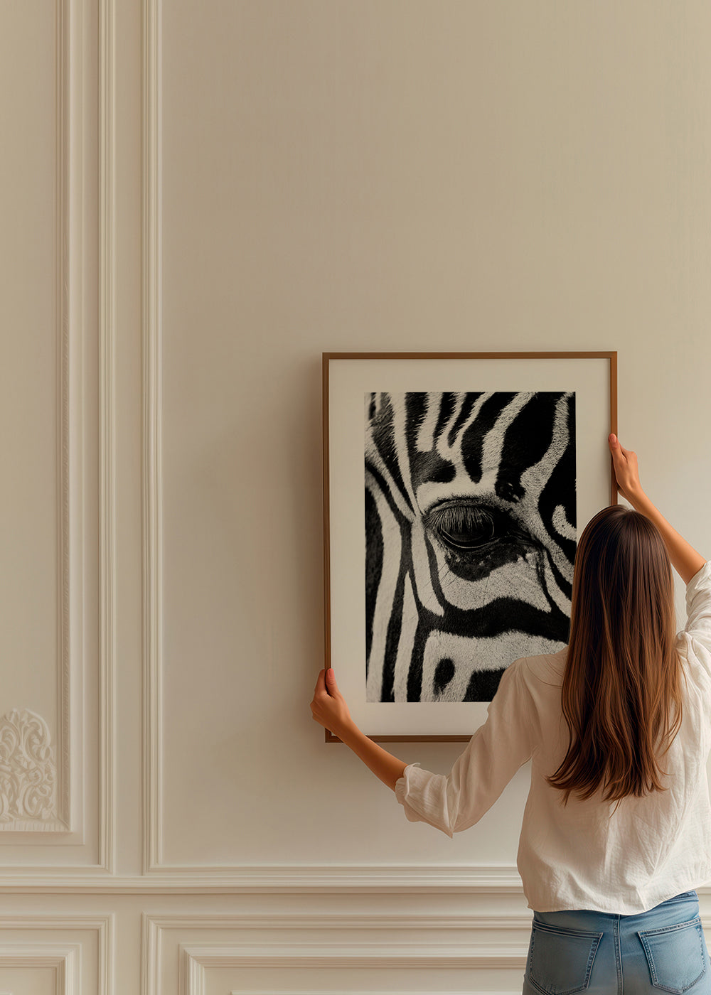 Plakat zebra zbliżenie