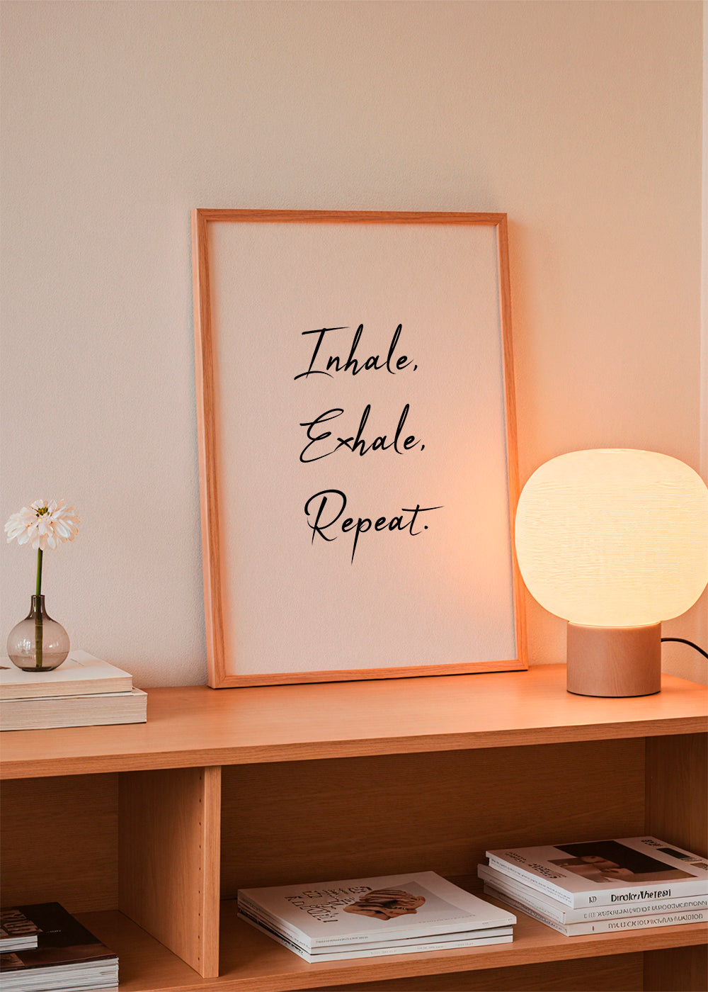 Relaksujący projekt z frazą typograficzną