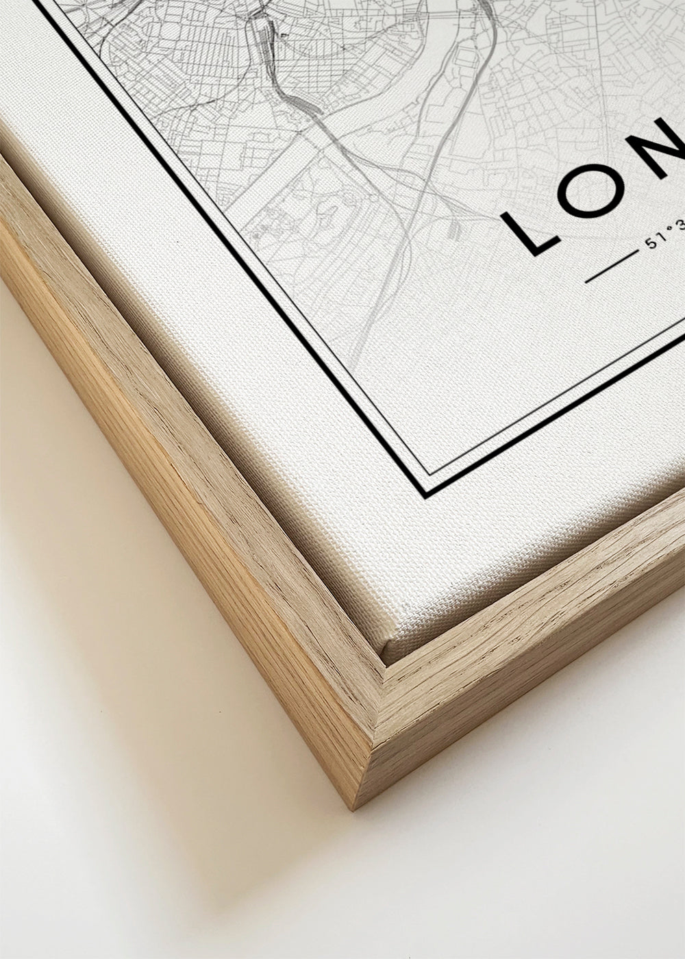 Plakat miasta: mapa Londynu minimalistyczna