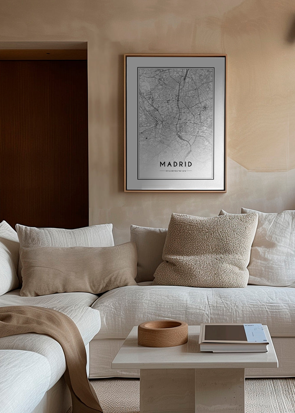Plakat miasta Madryt mapa