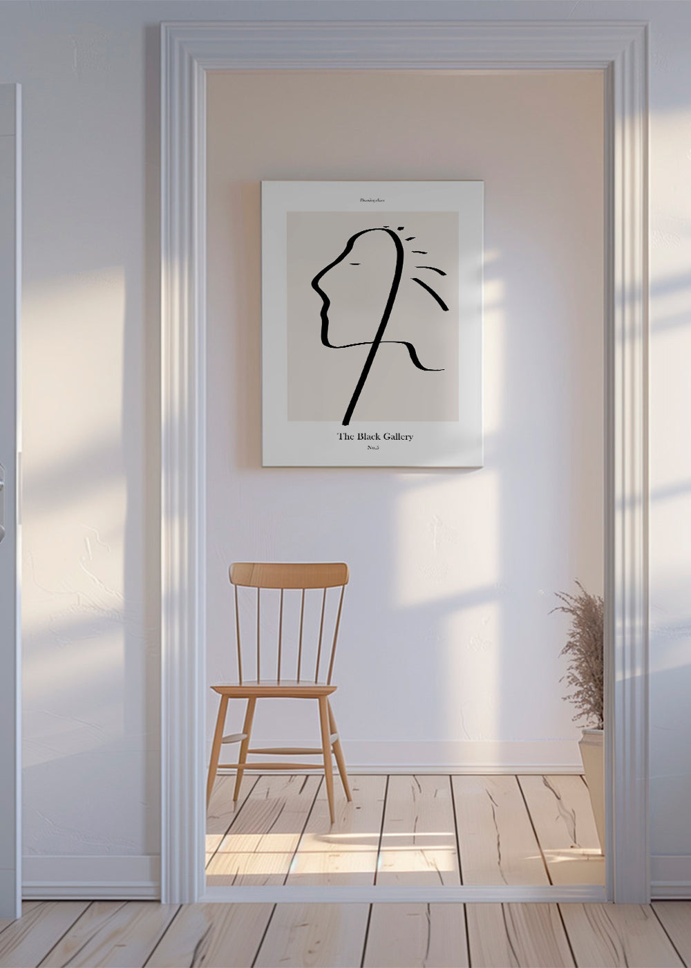 Minimalistyczna twarz linii