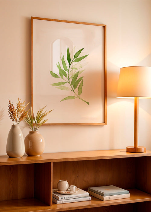 Plakat botaniczny: minimalistyczna gałązka