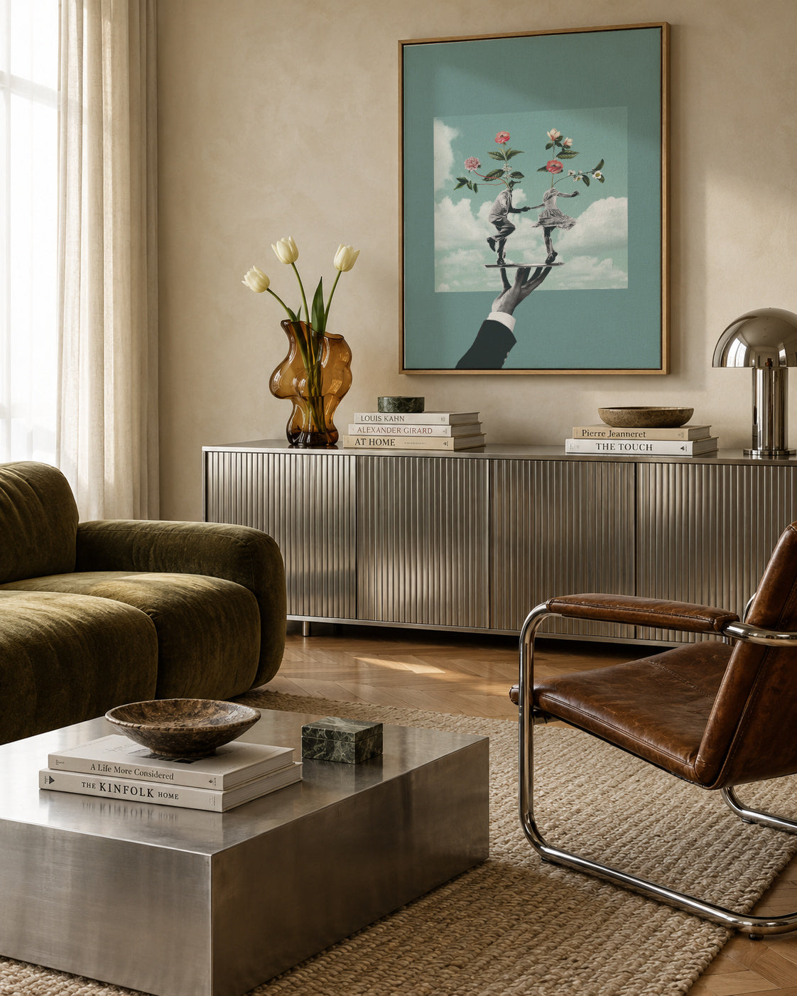 Let's go dancing - Framed canvas in an interior