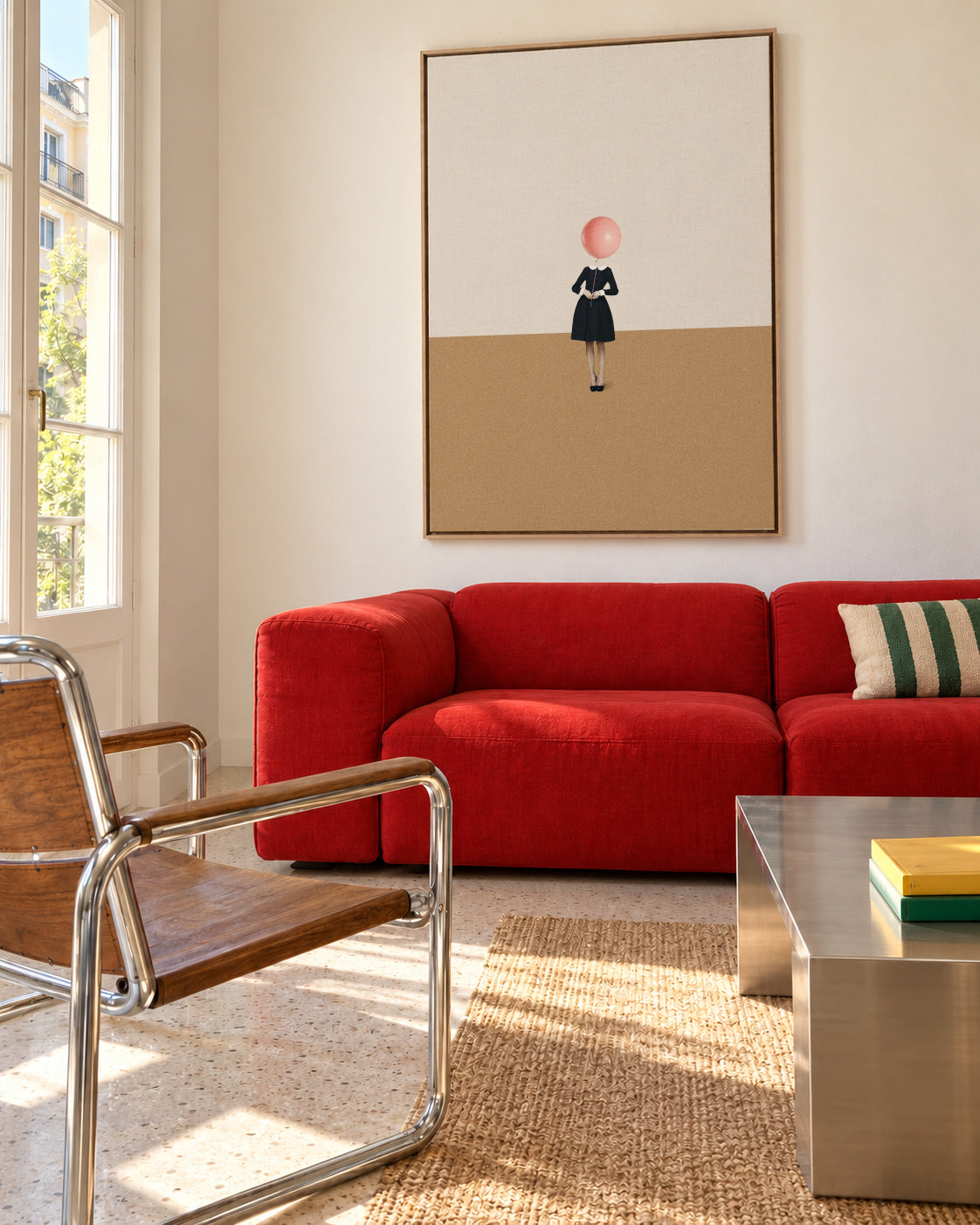Obvious imperfections - Framed canvas in an interior