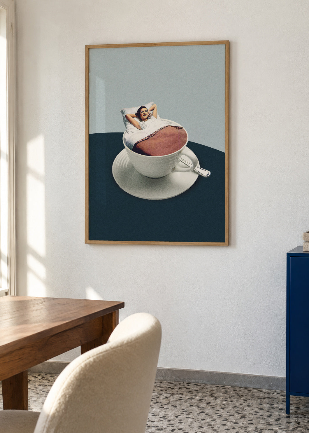 Morning rituals - Framed poster in an interior
