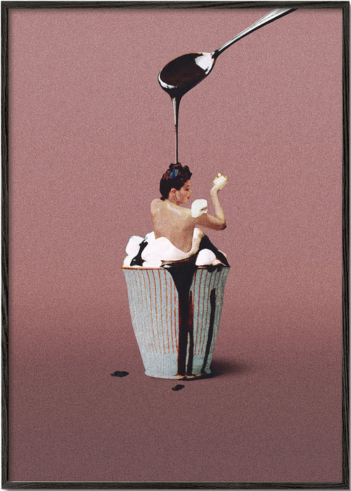 Sztuka do kuchni z surrealistycznym cupcake
