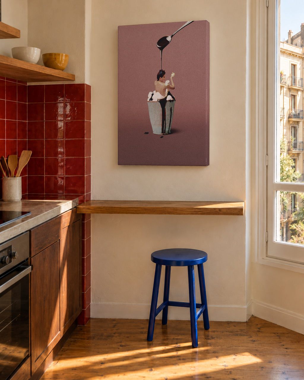 Made for each other - Unframed canvas in an interior