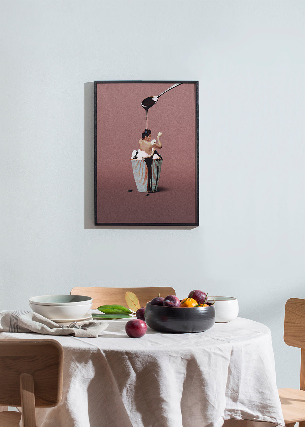 Sztuka do kuchni z surrealistycznym cupcake