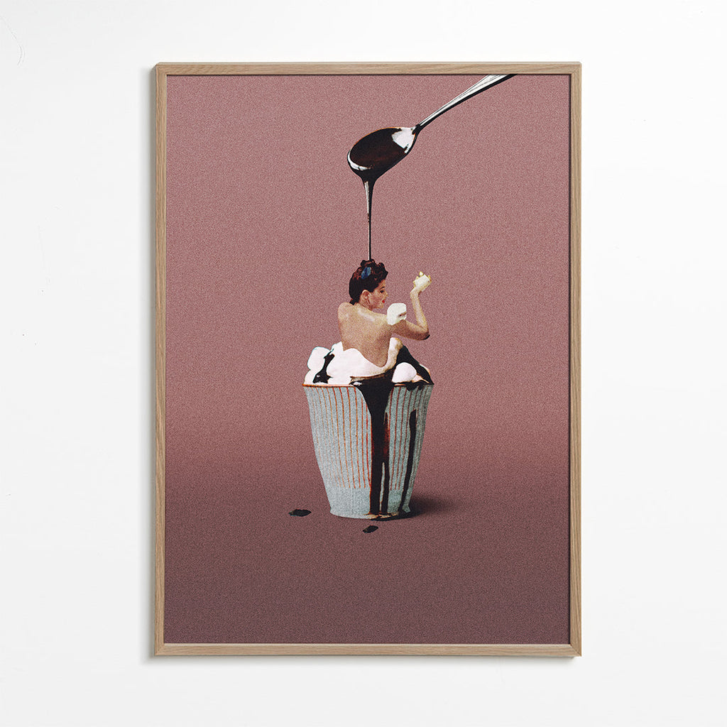 Sztuka do kuchni z surrealistycznym cupcake
