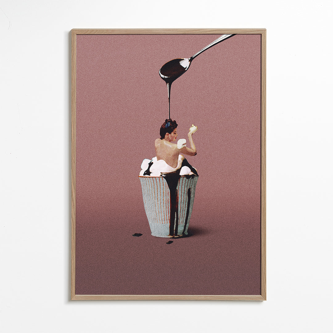 Sztuka do kuchni z surrealistycznym cupcake