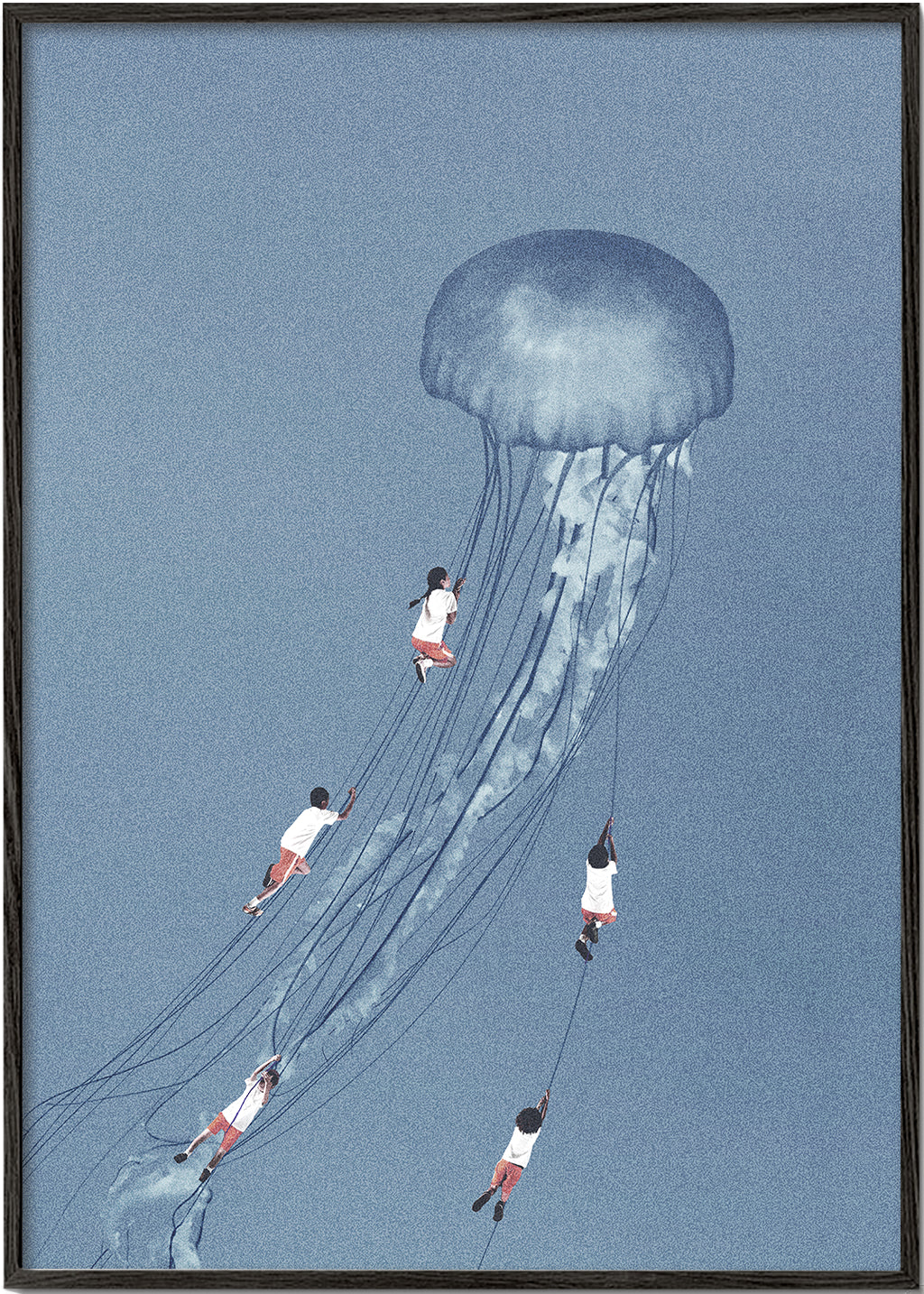 Plakat dziecięcy: meduza i dzieci