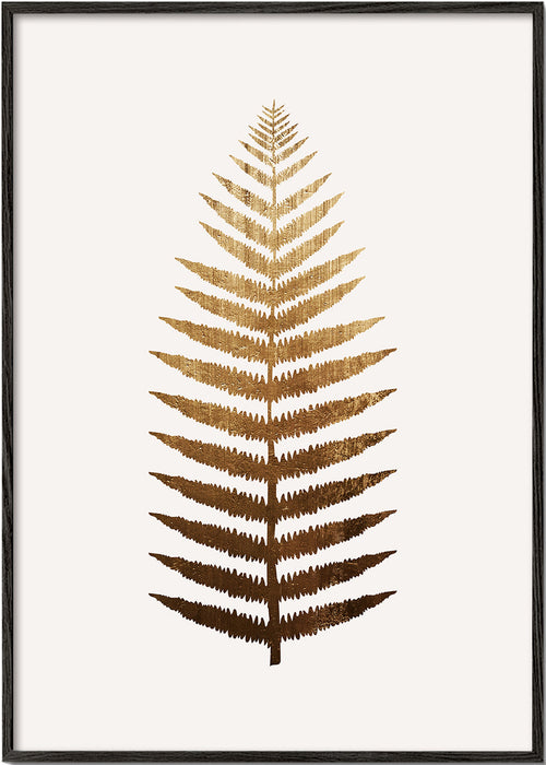 Botaniczny plakat złote liście