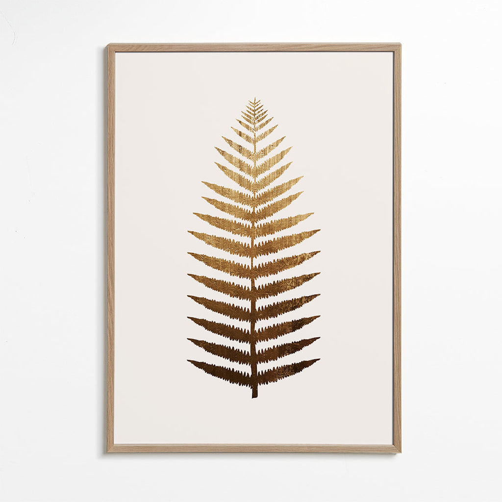 Botaniczny plakat złote liście