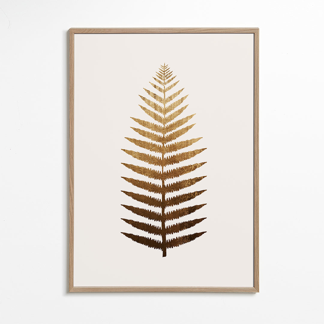 Botaniczny plakat złote liście