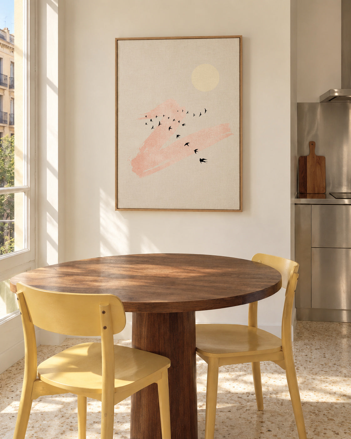 Sun and heaven - Framed canvas in an interior