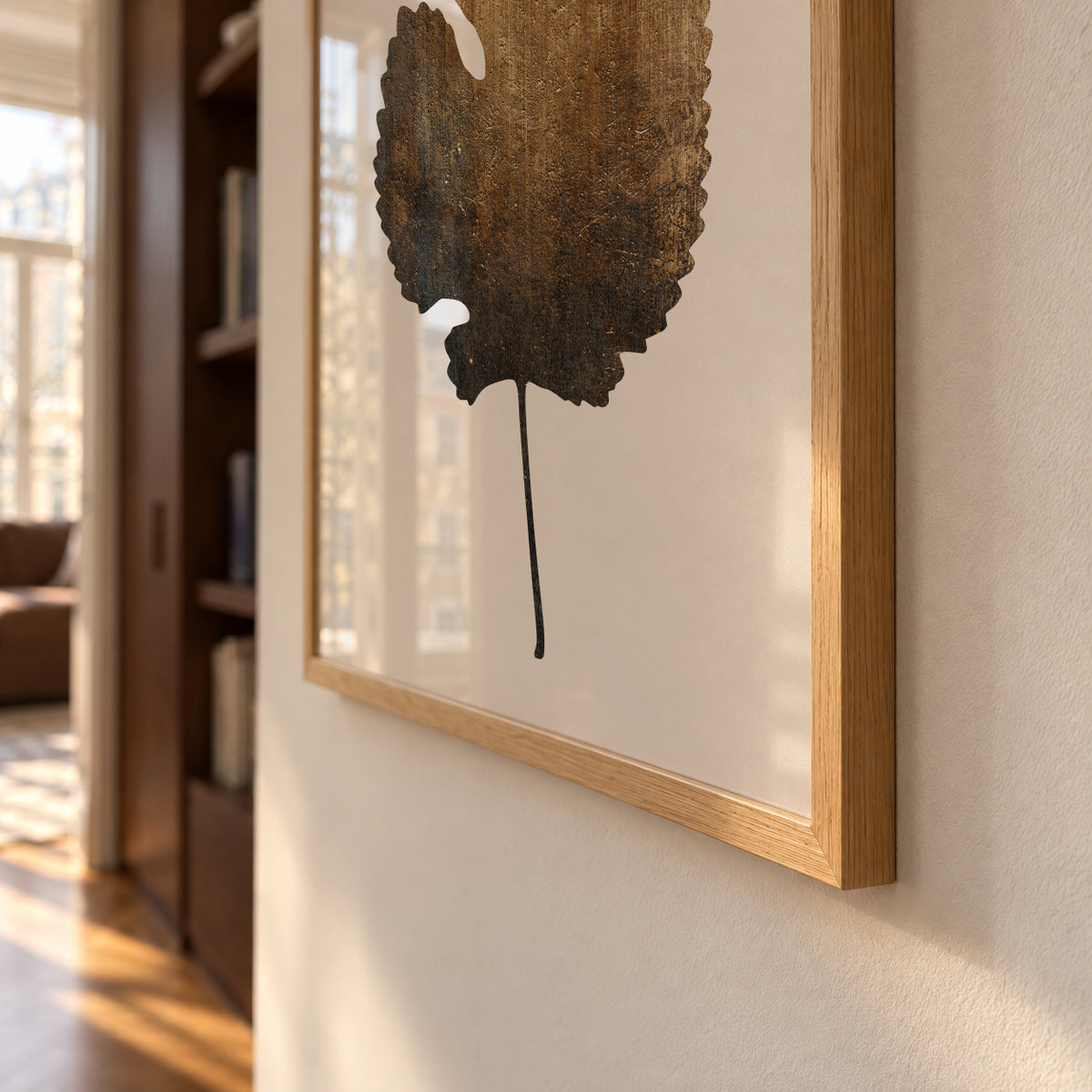Golden leaf - Framed poster detail