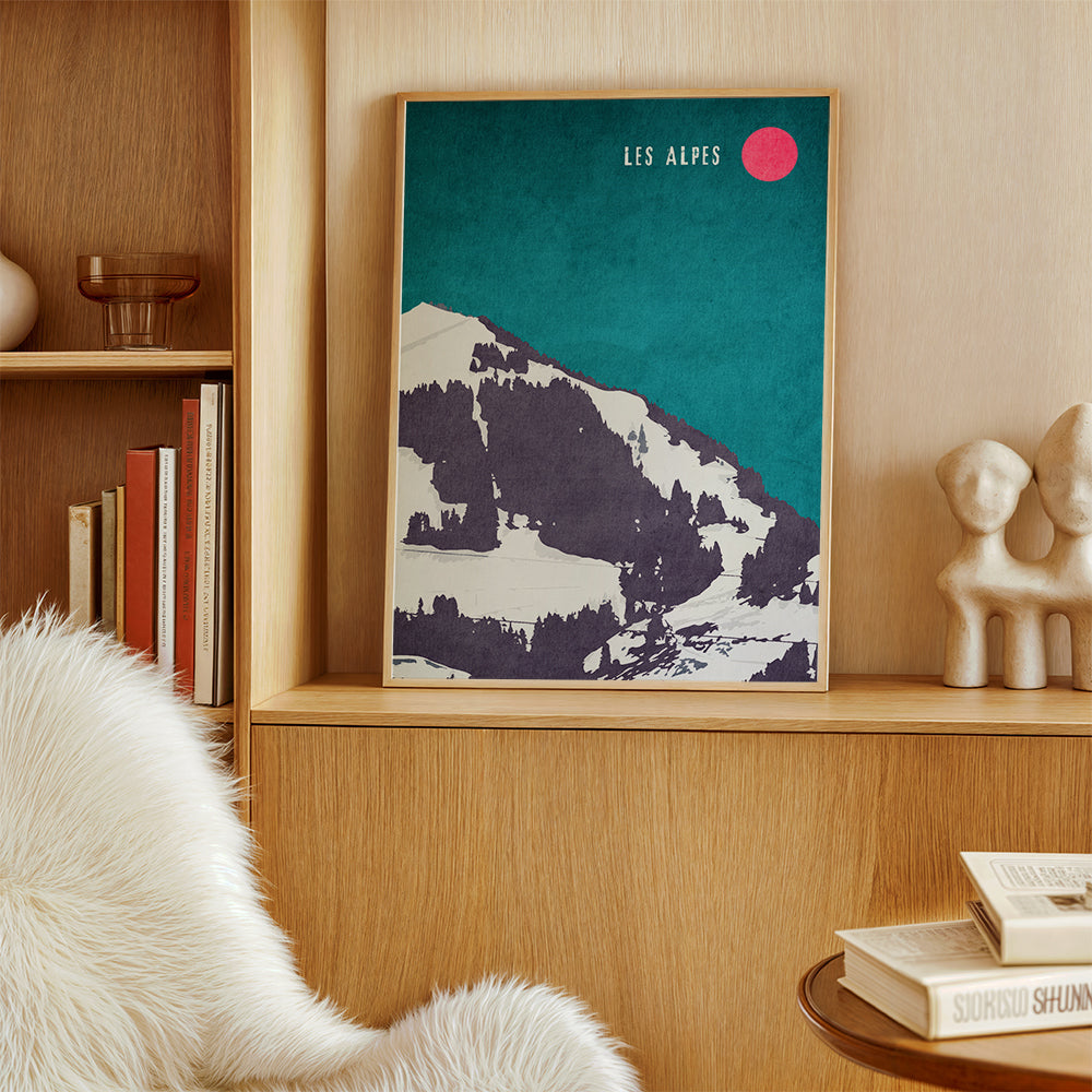 Obraz krajobraz Les Alpes plakat