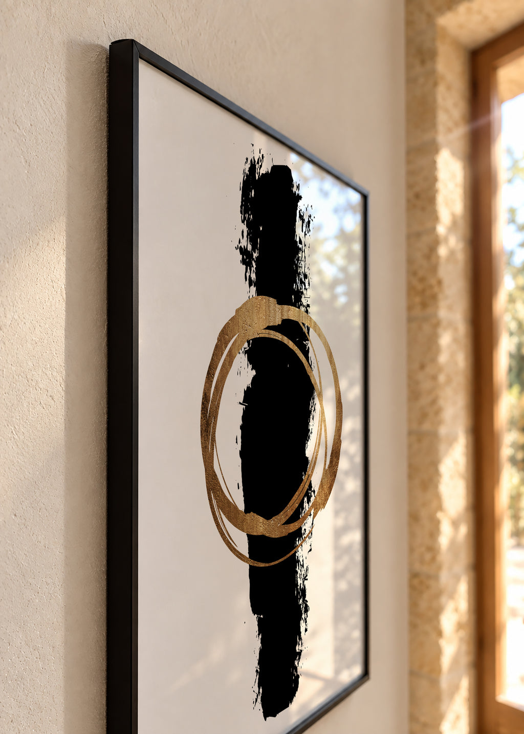 Circle and line - Framed poster detail