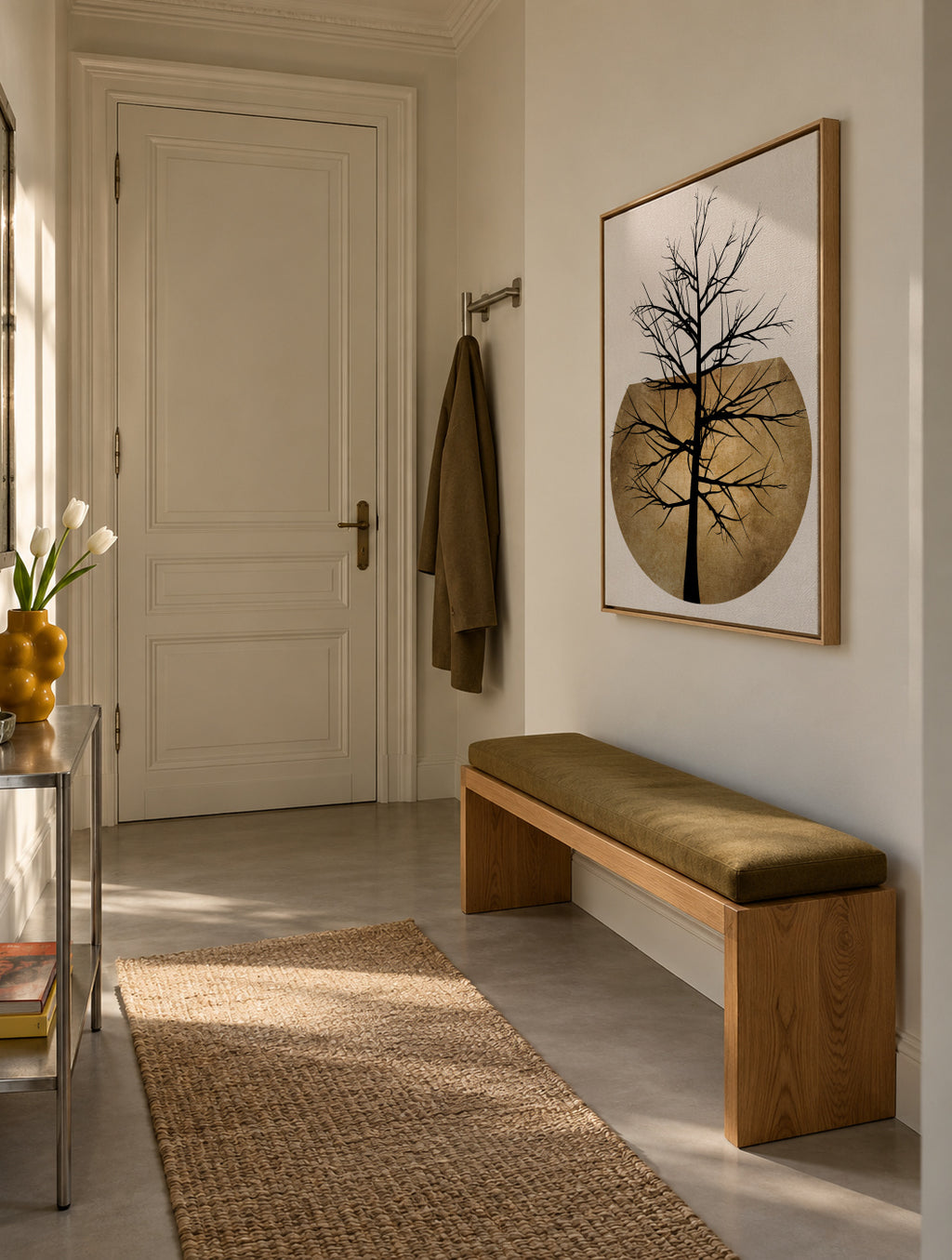 In the wild - gold - Framed canvas in an interior