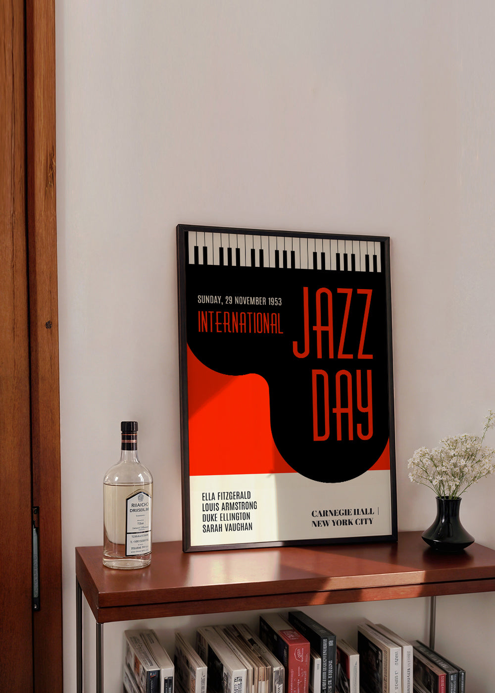 Plakat vintage Jazz Day typograficzny