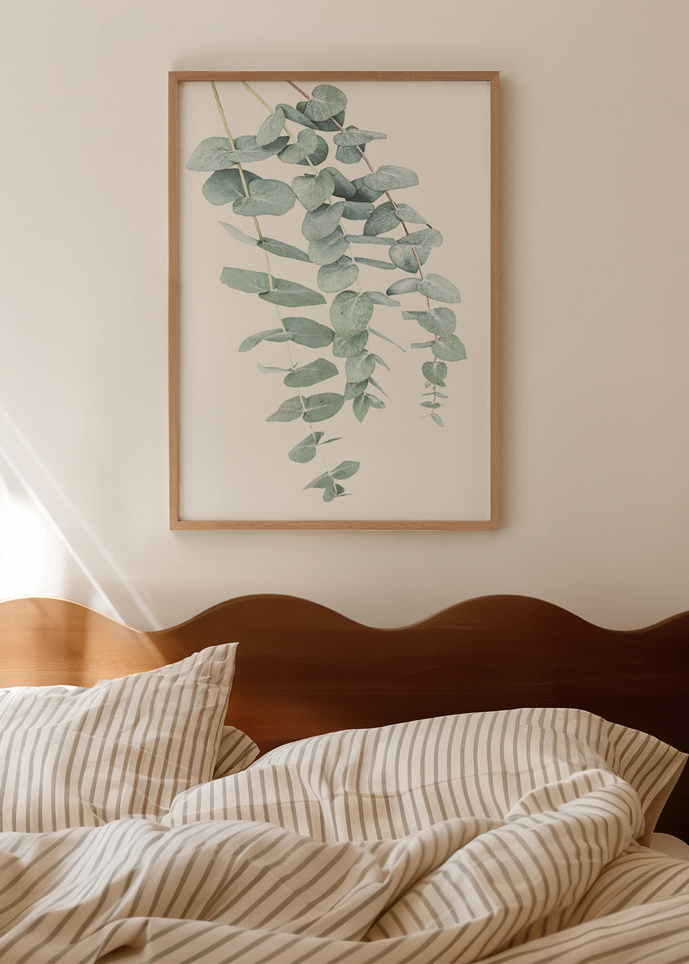 Plakat botaniczny z wiszącym eukaliptusem