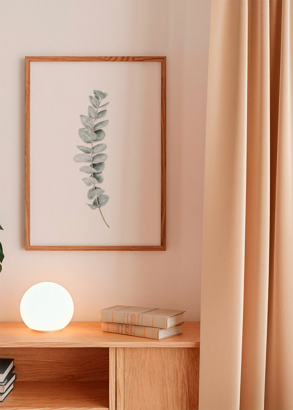 Plakat botaniczny: minimalistyczna gałązka eukaliptusa