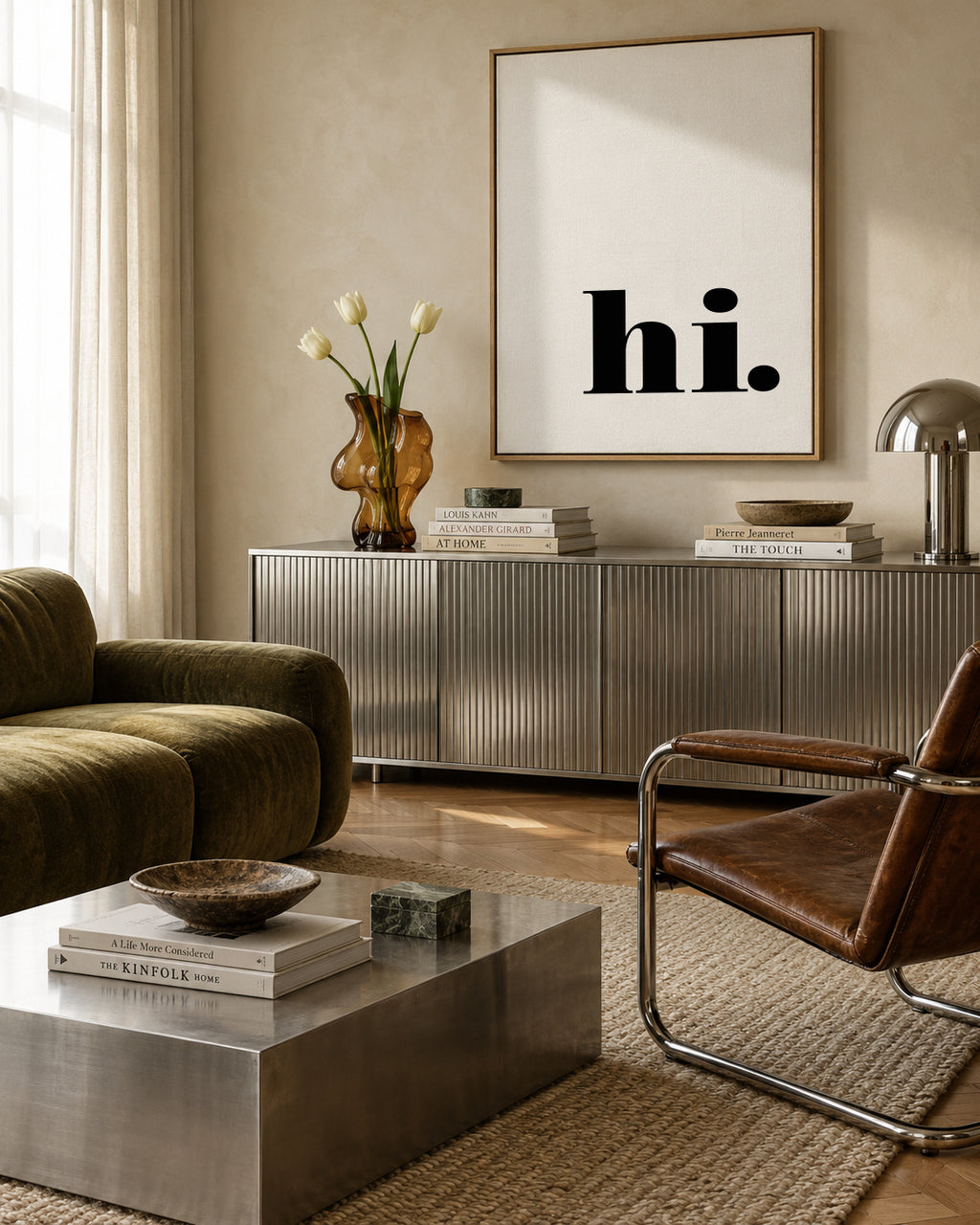 Hi - Framed canvas in an interior