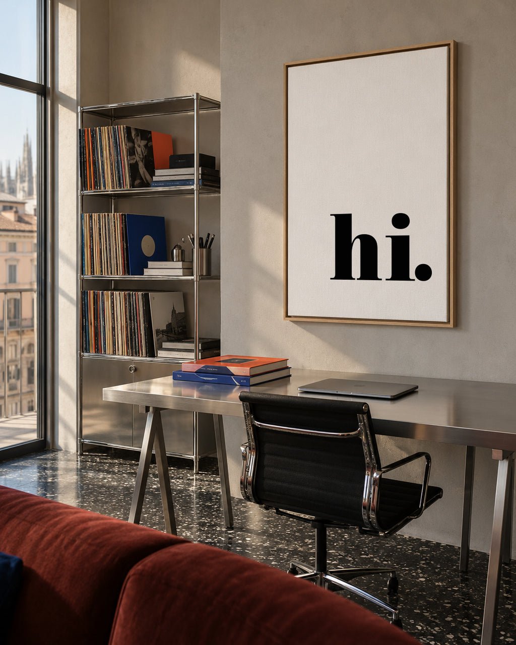 Hi - Framed canvas in an interior