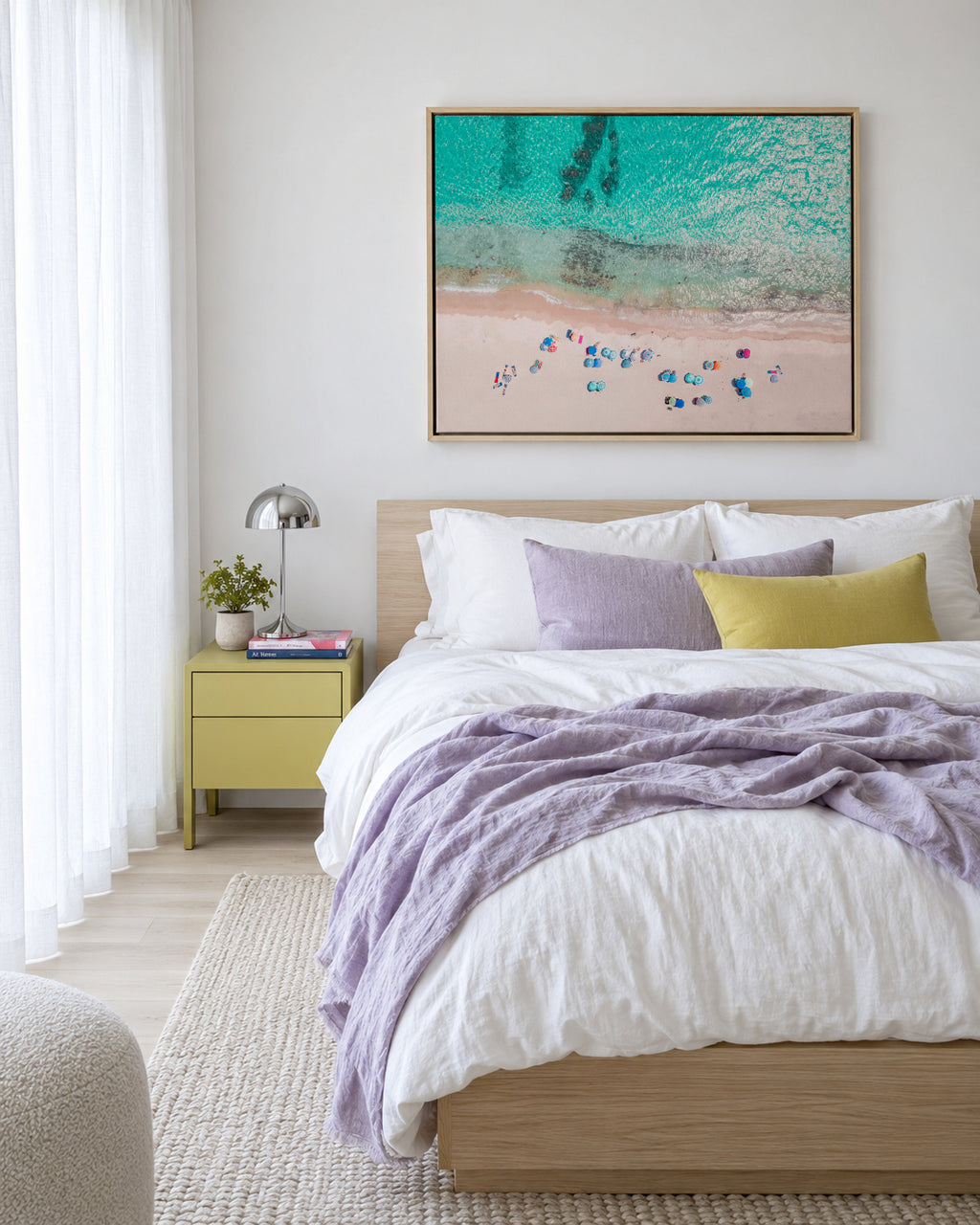 Beach Day - Framed canvas in an interior