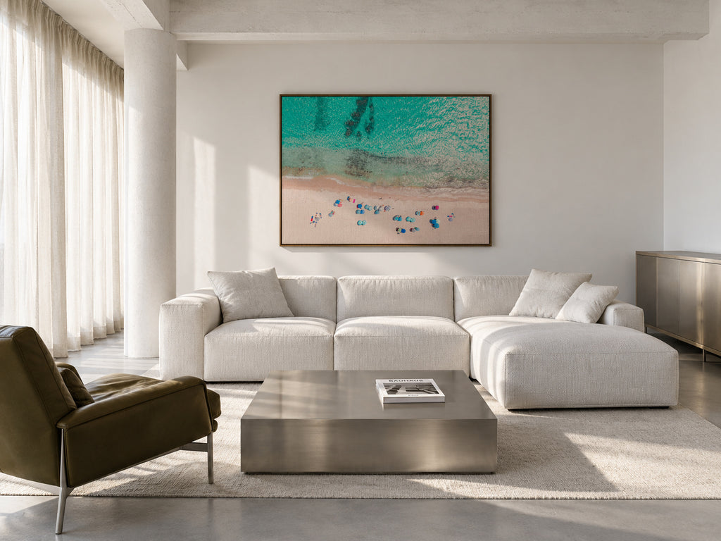 Beach Day - Framed canvas in an interior